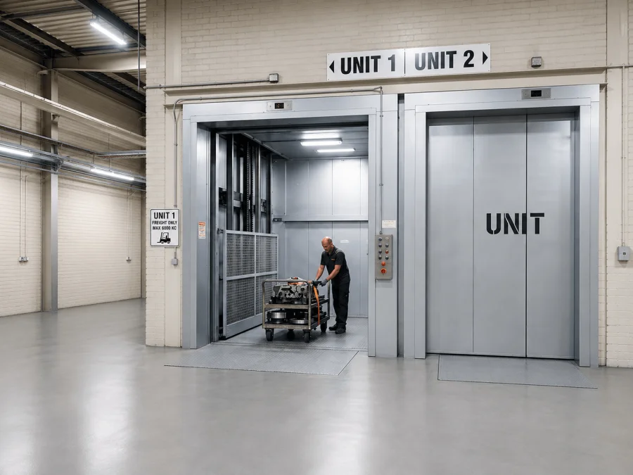 Commercial elevator maintenance Jeddah - AMA Gulf technician