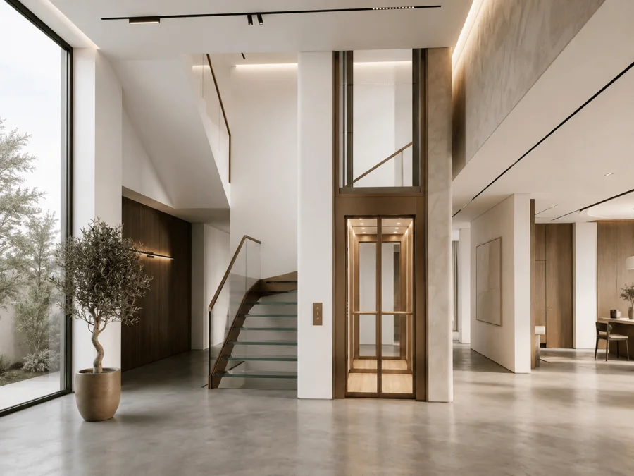 Home elevator installed by AMA Gulf Elevators, Jeddah